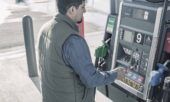 Man inserting fuel card