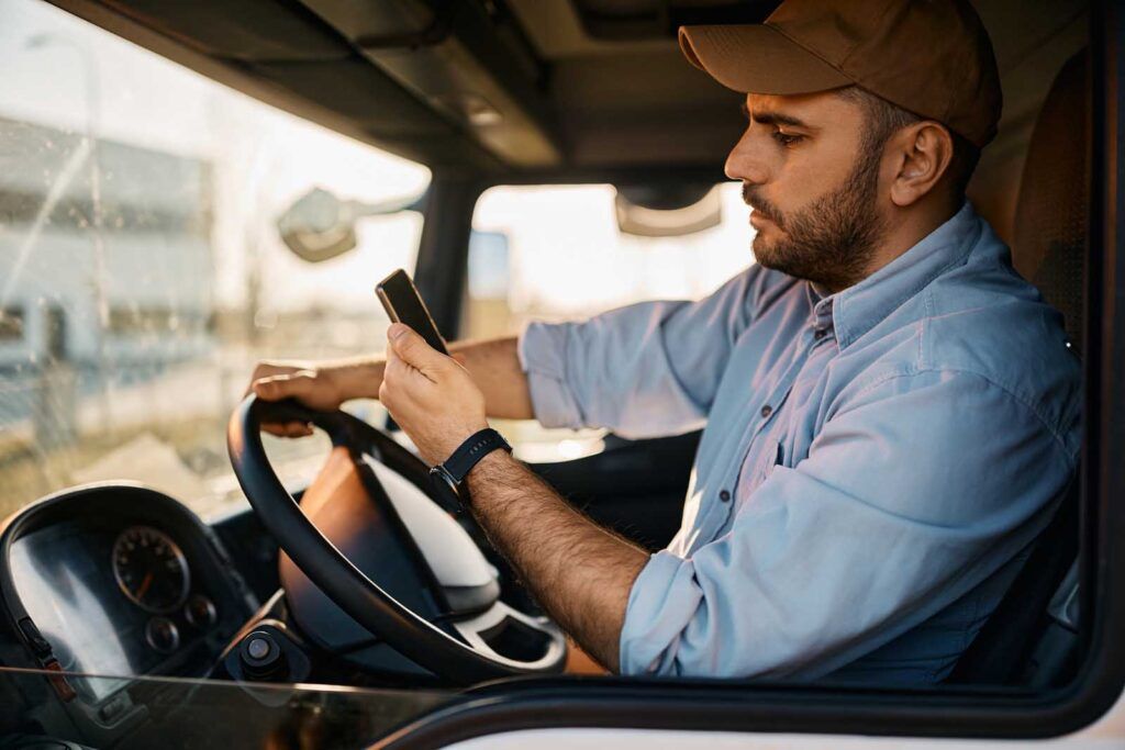 Fleet driver utilizing the fuel card benefit of expense tracking.