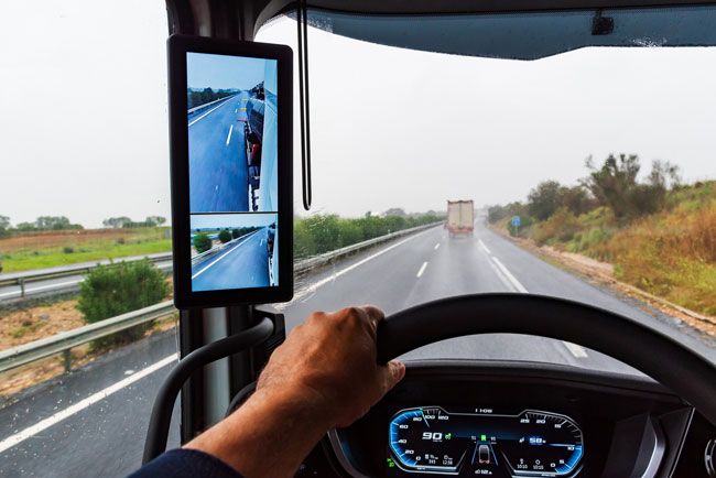 A vehicle using integrated telematics to reduce fleet fuel costs.