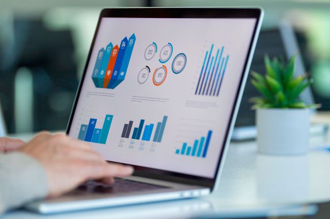 Analyst assessing the fuel card benefit of real-time insights into vehicle performance and expenses.