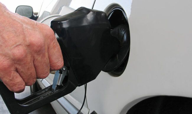 Fueling a plumbing fleet van.