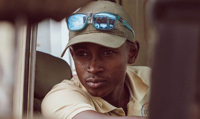 A plumber in his fleet vehicle.
