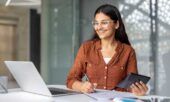 A business owner reviews her expense deductions from her fleet for tax purposes.